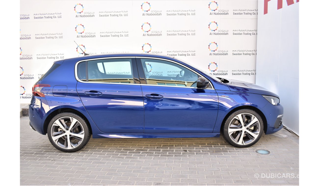 Peugeot 308 AED 1723 PM | 0% DP | 1.6L GT LINE 2020 GCC AGENCY WARRANTY