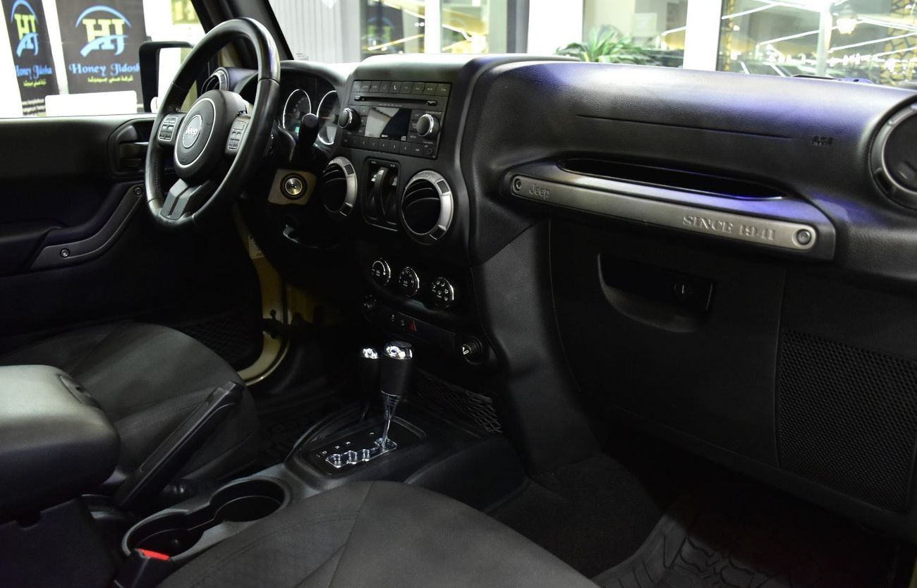 Jeep Wrangler EXCELLENT DEAL for our Jeep Wrangler JK Willys ( 2018 Model ) in Beige Color GCC Specs