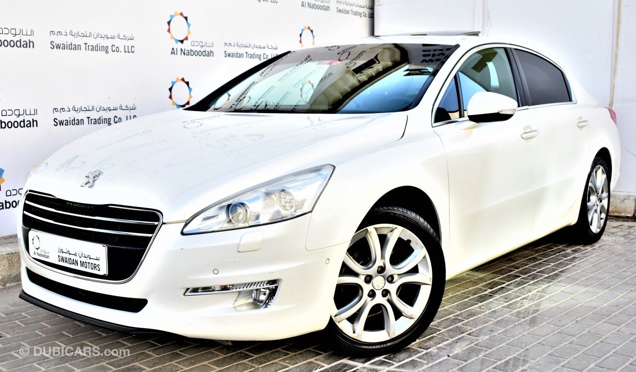 Peugeot 508 1.6L ALLURE 2015 GCC SPECS WITH SUNROOF LETHER SEATS NAVIGATION