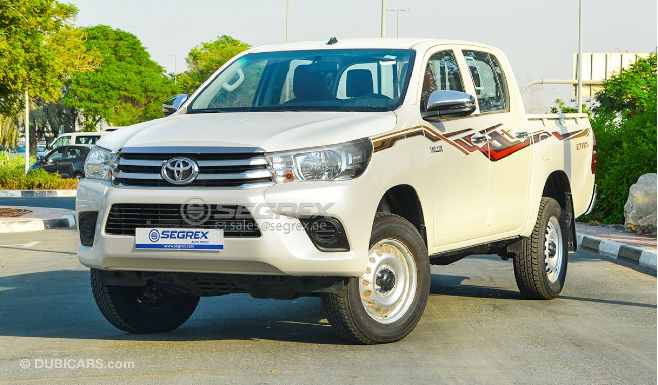 Toyota Hilux 2.7 & 2.4 DOUBLE & SINGLE CABIN 4x4 & 4x2  POWER & MANUAL WINDOWS & MANUAL AND AUTO GEAR-B AVAILABLE