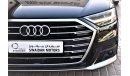 Audi A8 L AED 5290 PM | 4.0L 60TFSI 4WD V8 GCC AGENCY WARRANTY UP TO 2025 OR UNLIMITED KM