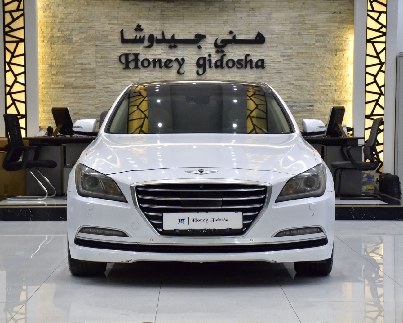 Hyundai Genesis PLATINUM EXCELLENT DEAL for our Hyundai Genesis 3.8 ( 2016 Model ) in White Color GCC Specs