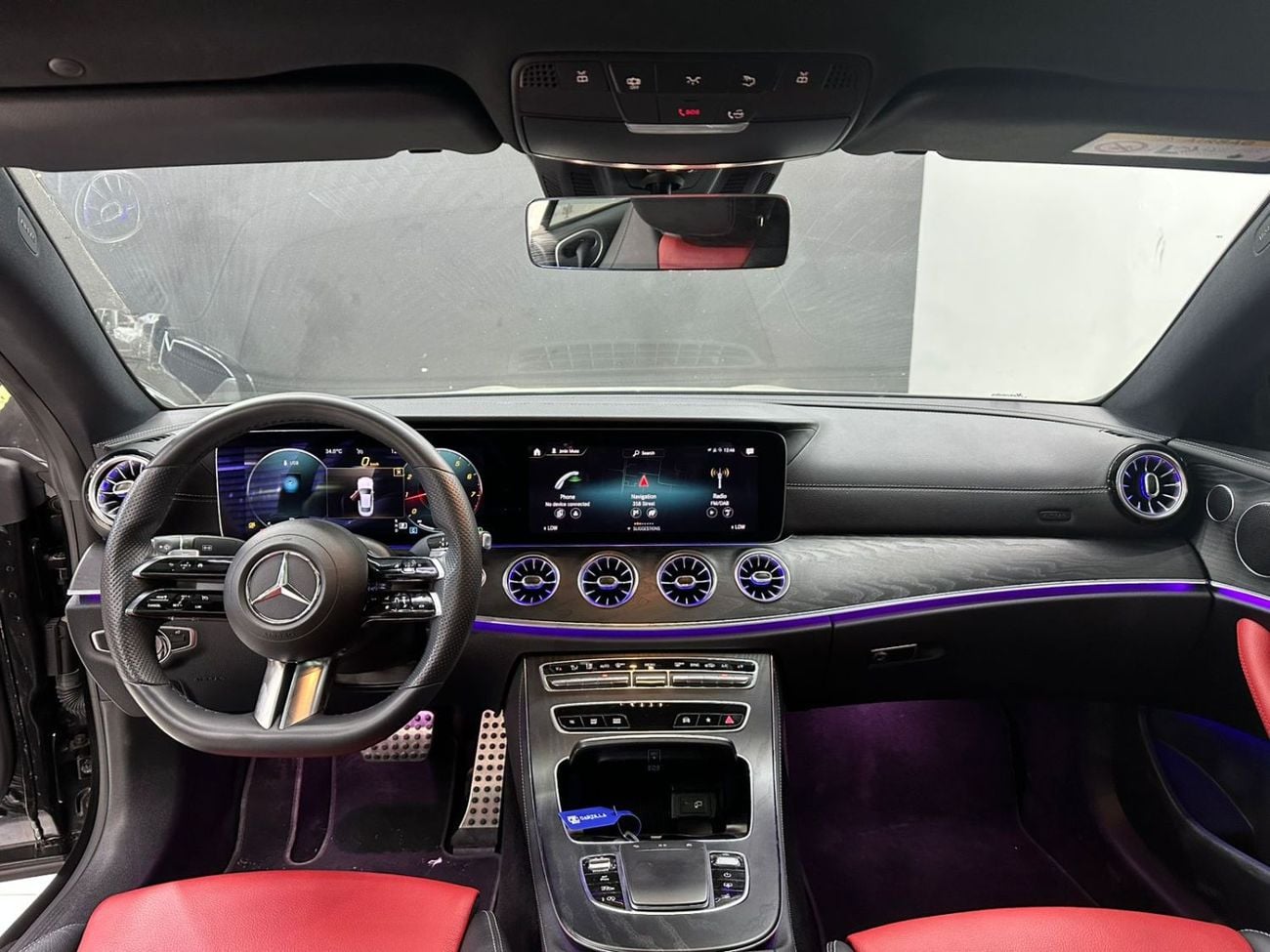 Mercedes Benz E 200 Coupe Mercedes-Benz E200 2022 – Black Exterior with Premium Red & Black Leather Interio