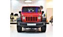 جيب رانجلر ORIGINAL PAINT ( صبغ وكاله ) AMAZING Jeep Wrangler Sport Unlimited 2014 Model!! in Red Color! GCC Sp