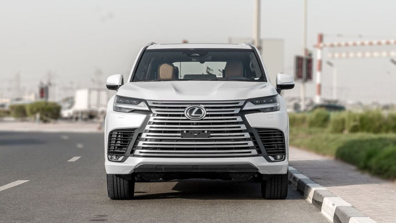 لكزس LX 700h 2026 Lexus LX700h Signature 3.5L AT Hybrid With Auto Parking (White-Tan)