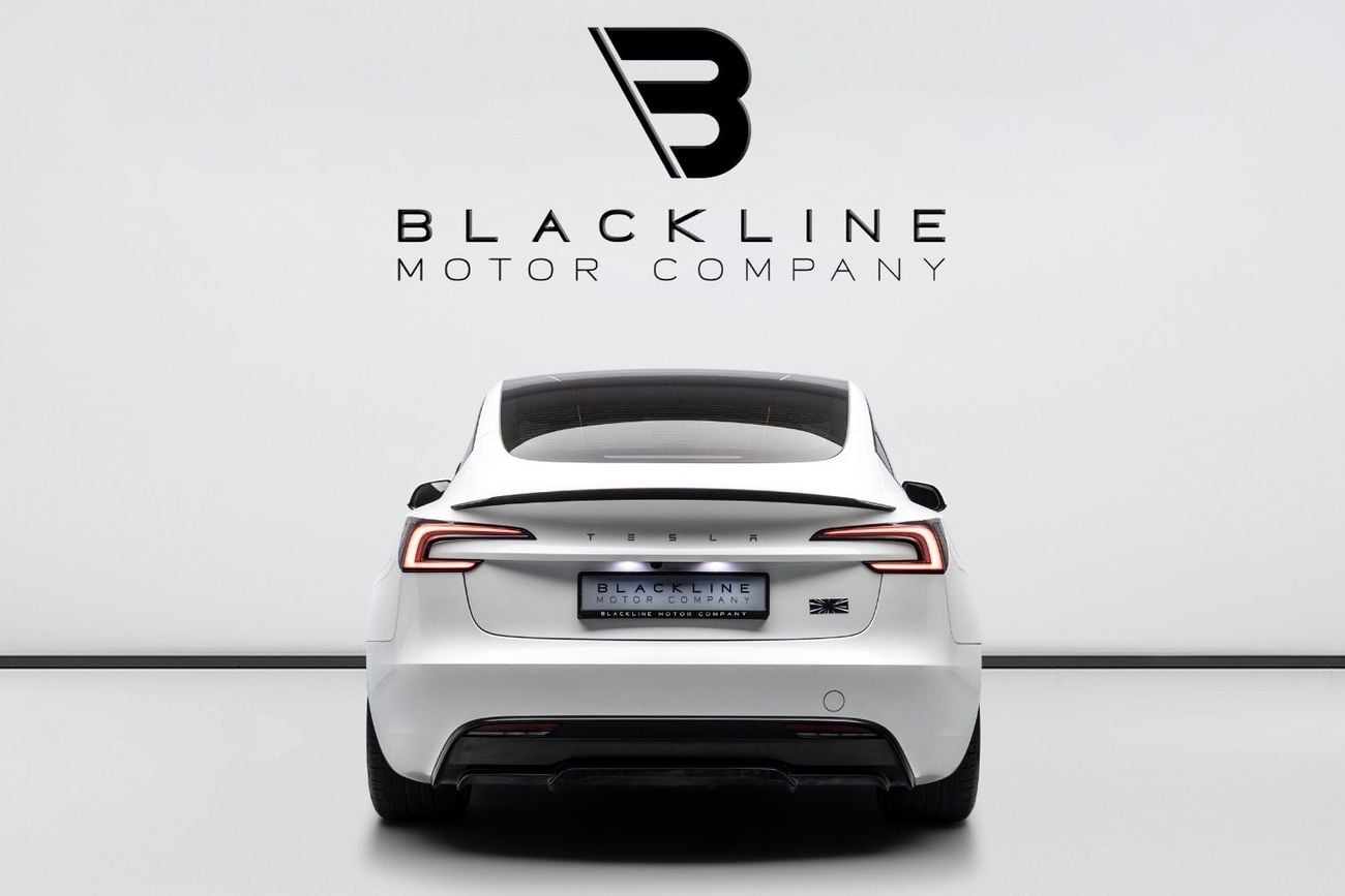 Tesla Model 3 PERFORMANCE BUY NOW, PAY 2027 | THE BLACKLINE STANDARD | Tesla Warranty, Carbon Fibre, GCC