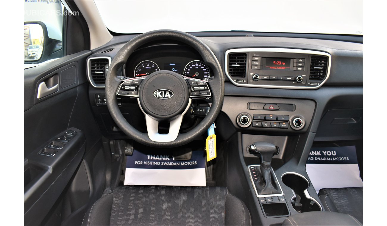 Kia Sportage AED 1520 PM | 0% DP | 2.4 GDI AWD 2020 GCC DEALER WARRANTY