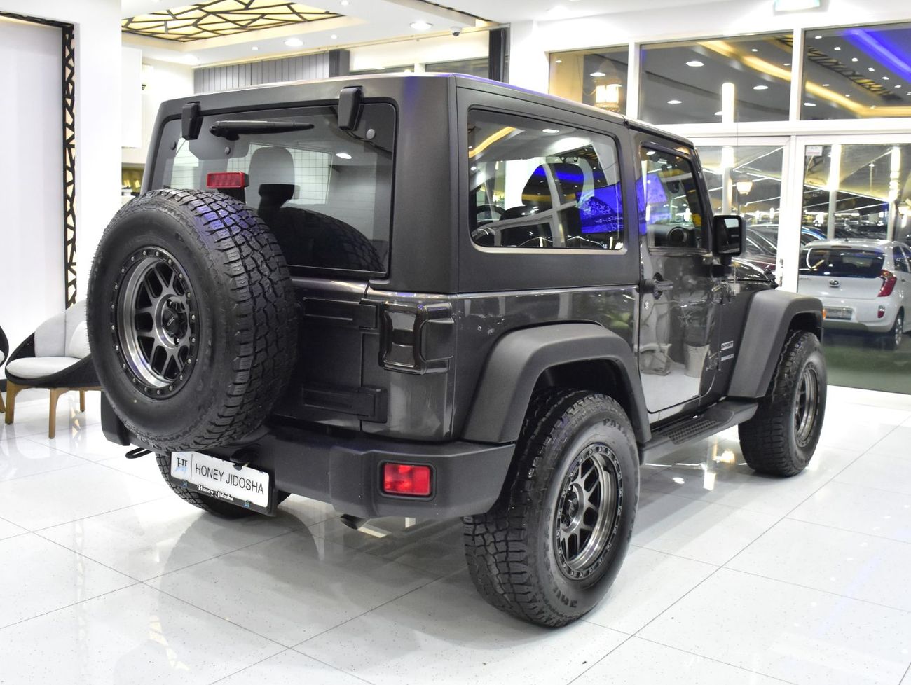 Jeep Wrangler EXCELLENT DEAL for our Jeep Wrangler Sport ( 2017 Model ) in Grey Color GCC Specs