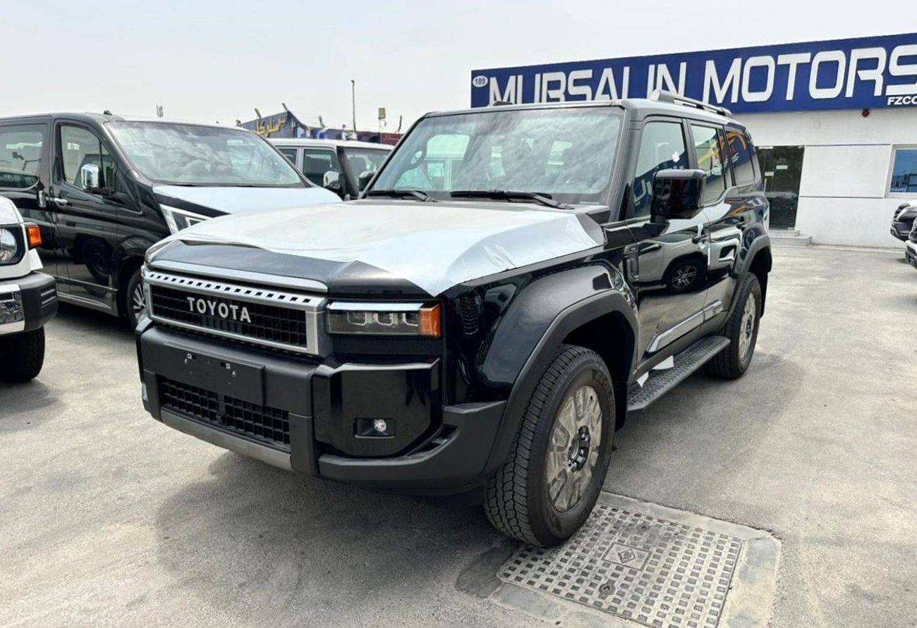 تويوتا برادو TOYOTA PRADO 2.4L PETROL BLACK 2025 GCC ALL-ROUNDER FULL (Export Only)