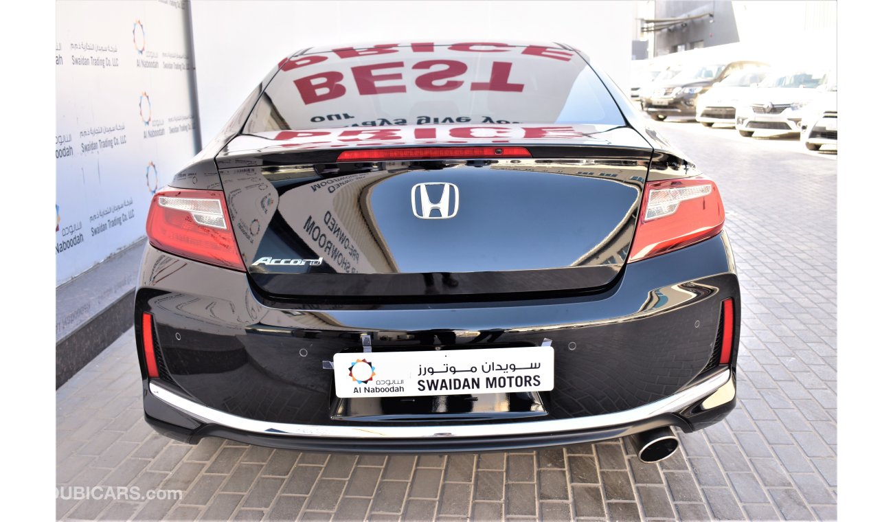 Honda Accord Coupe 2.4L COUPE 2017 GCC DEALER RAMADAN OFFER 1YR / 20K SERVICE CONTRACT