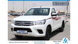 Toyota Hilux 2017 - SINGLE CABIN 4X2- GL - EXCELLENT CONDITION WITH GCC SPECS - VAT EXCLUDED