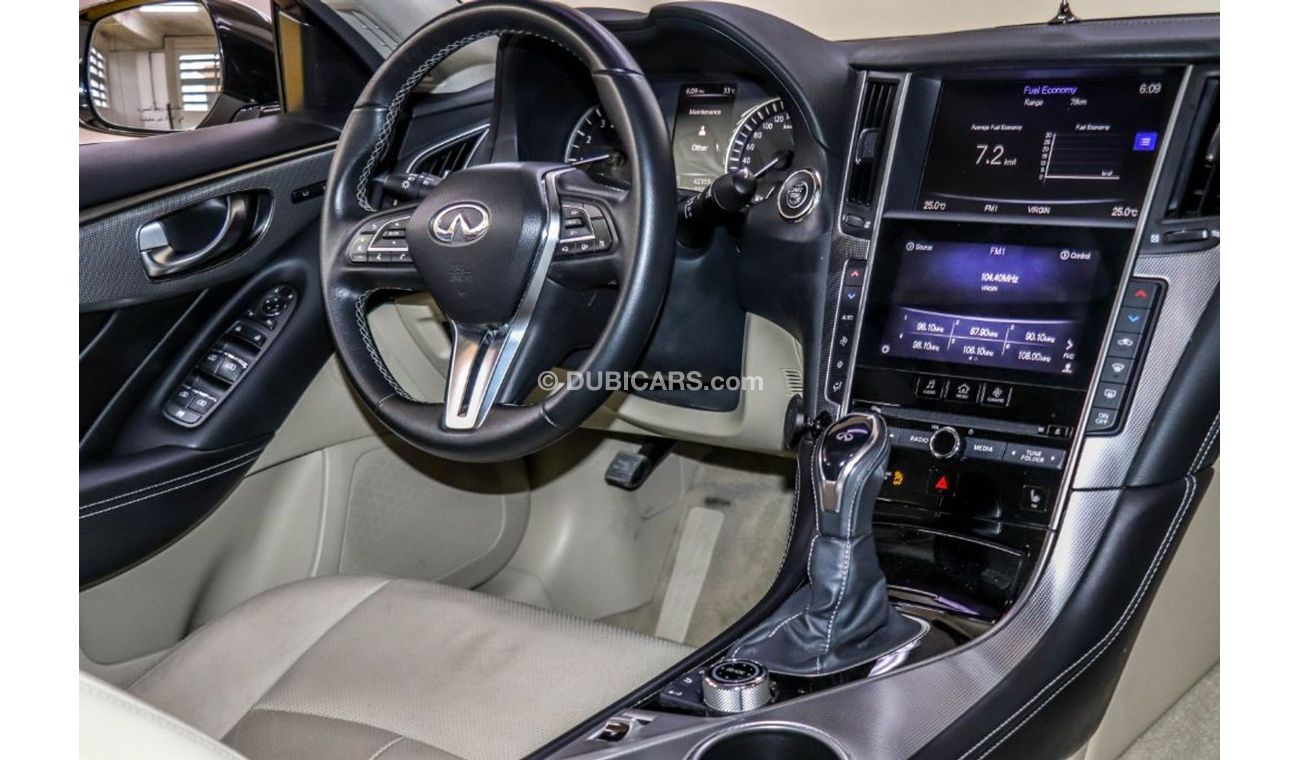 Infiniti Q50 Infiniti Q50 2018 GCC under Warranty with Zero Down-Payment.