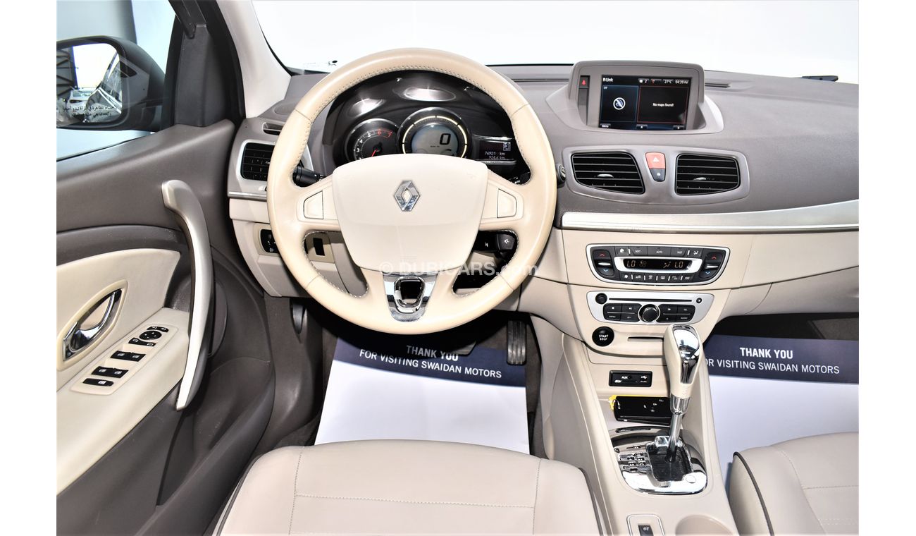 Renault Fluence AED 742 PM | 2.0L LE GCC DEALER WARRANTY
