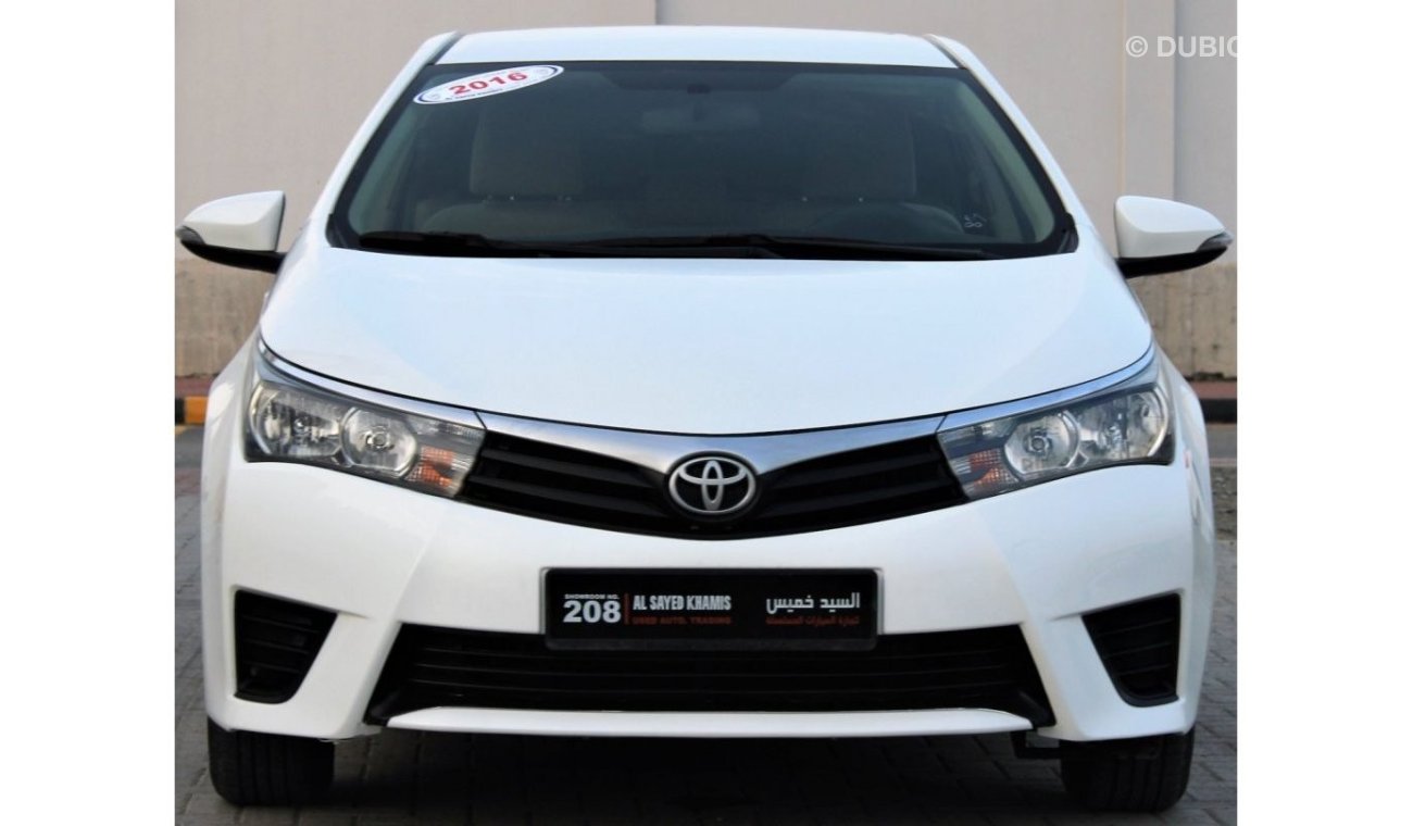 Toyota Corolla XLI XLI Toyota Corolla 2016 GCC, in excellent condition, without accidents, very clean from inside a