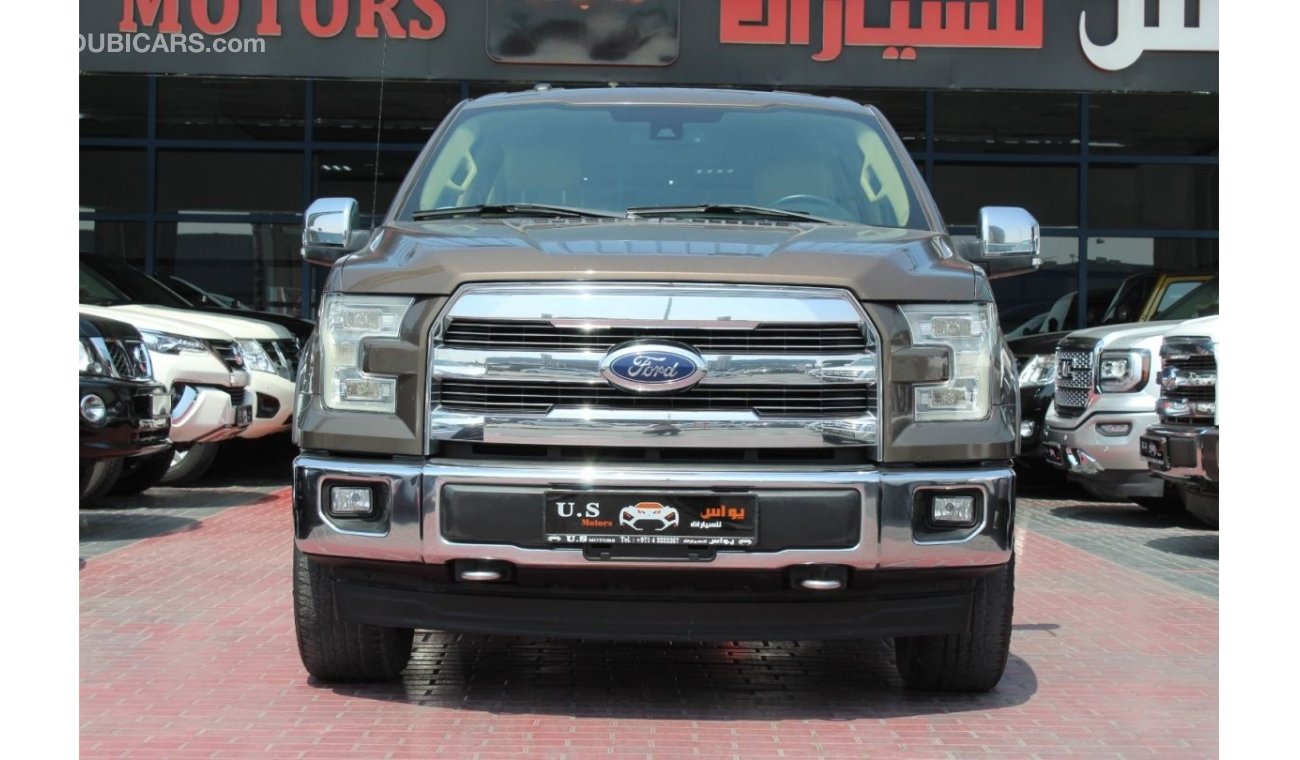 فورد F 150 CREW CAB LARIAT 5.0 FX4 2017 GCC SINGLE OWNER WITH AGENCY SERVICE WARRANTY IN MINT CONDIT