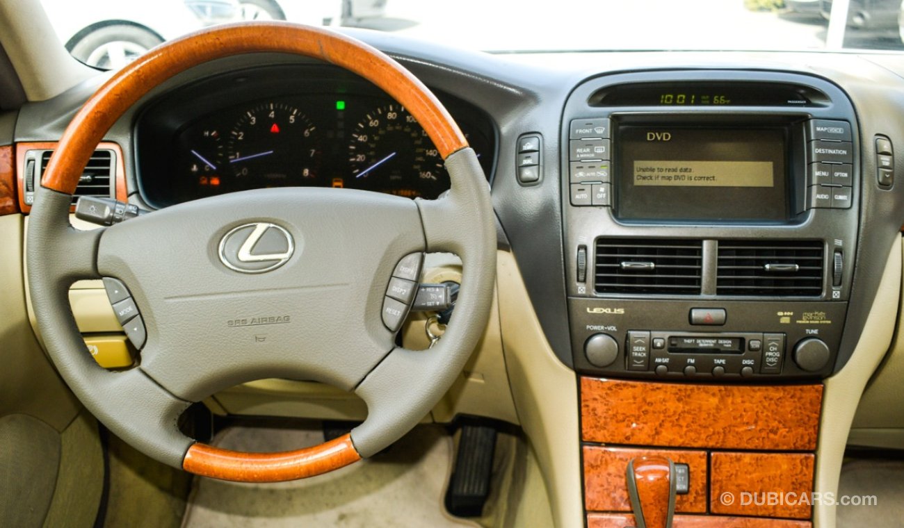 Lexus LS 430 Imported 1/2 Ultra, model 2006, white color, leather opening, wooden wheels, electric mirrors, excel