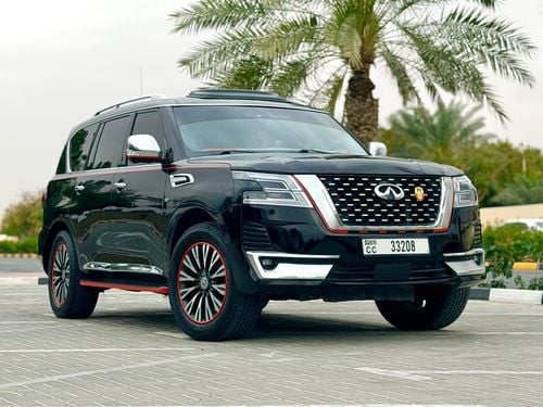 Infiniti QX80 Black Edition Captain Chairs 7 5.6L