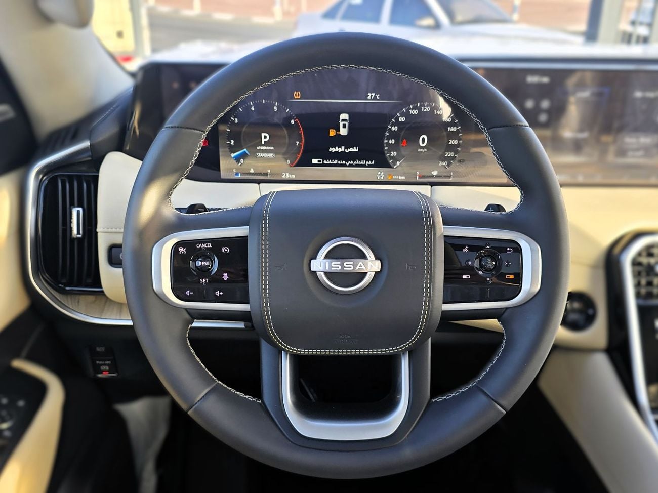 Nissan Patrol LE PLATINUM CITY Nissan patrol platinum full option 3.5l T A/T V6  4WD Gcc black color inside beige