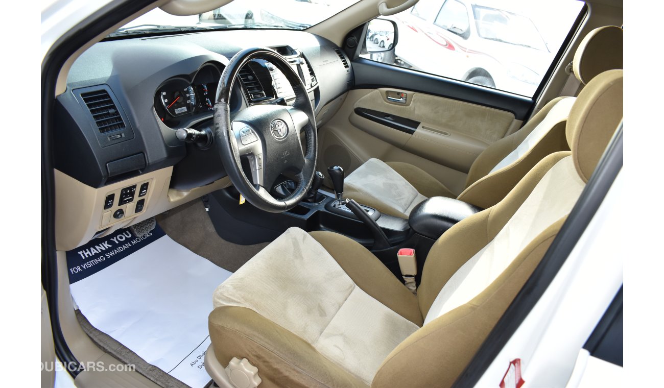 تويوتا فورتونر 4.0L GXR V6 4WD 2015 GCC SPECS WITH DEALER WARRANTY