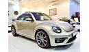 فولكس واجن بيتيل AGENCY WARRANTY UNTIL 2023 Volkswagen Beetle Turbo R-Line 2016 Model!! in Gold Color! GCC Specs