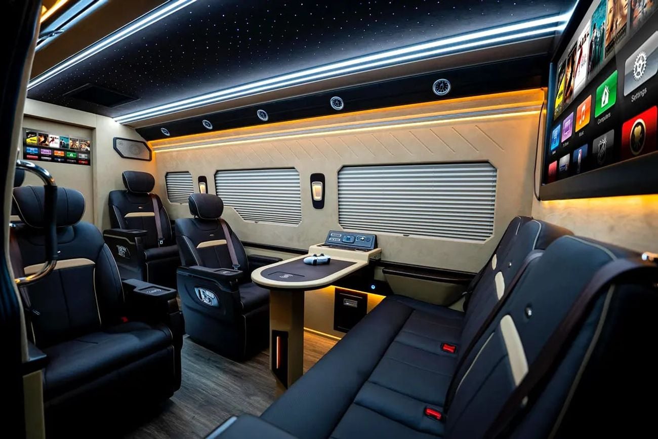 Mercedes-Benz Sprinter VVIP MERCEDES with Bathroom, Additional AC and Air Suspension- 2 Years Warranty VLINE