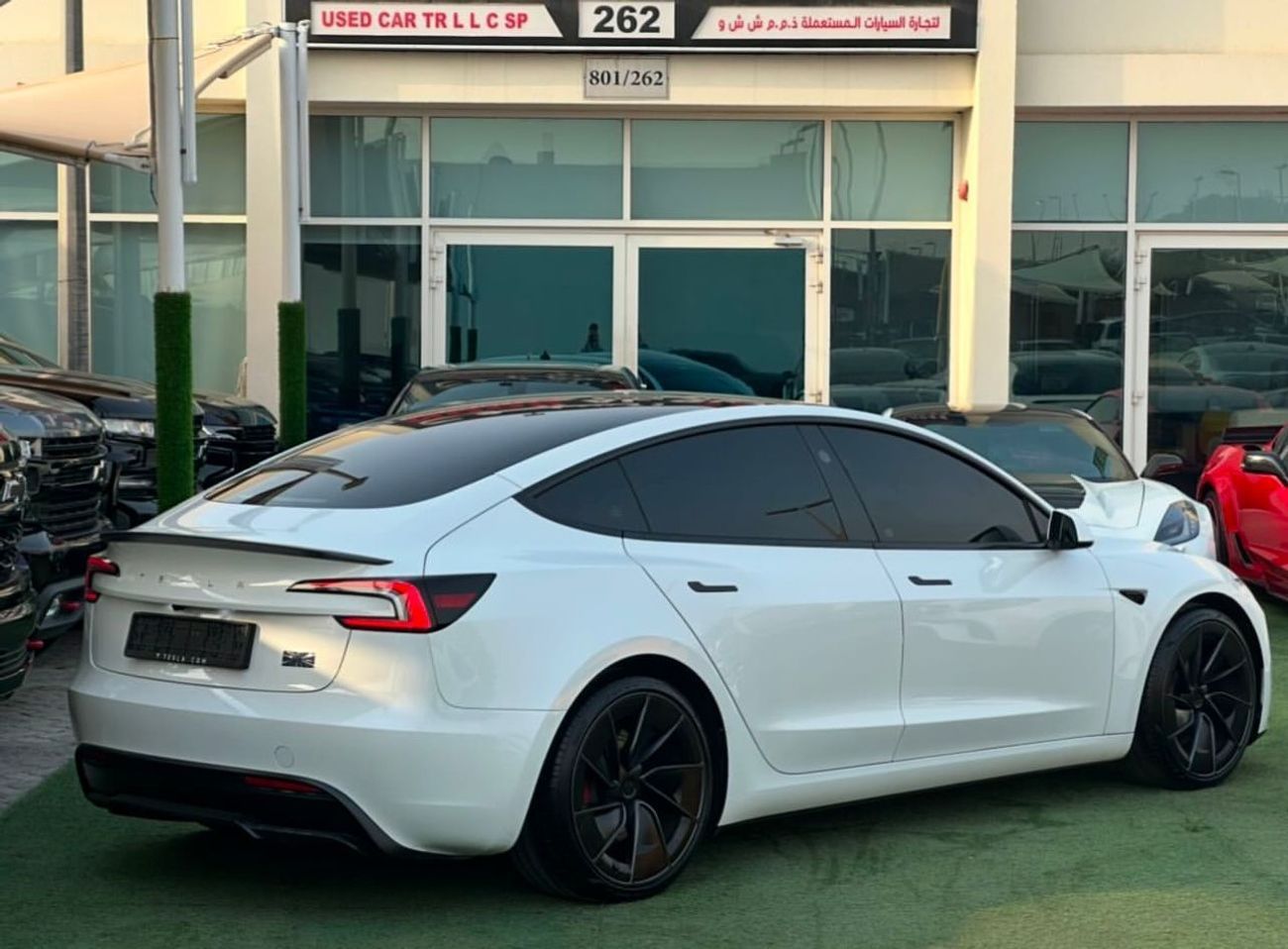 تسلا موديل 3 تسلا موديل 3 بروفورمنس خليجي 2025 فل ابشن صبغ وكاله تحت الضمان