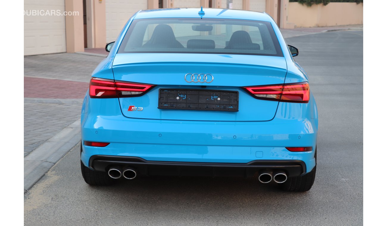 Audi S3 Exclusive Color GCC 2018 under Agency Warranty with Zero Down-Payment.