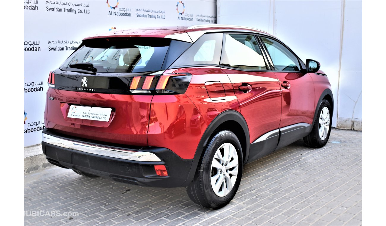 بيجو 3008 1.6L ACTIVE 2019 GCC AGENCY BALANCE WARRANTY