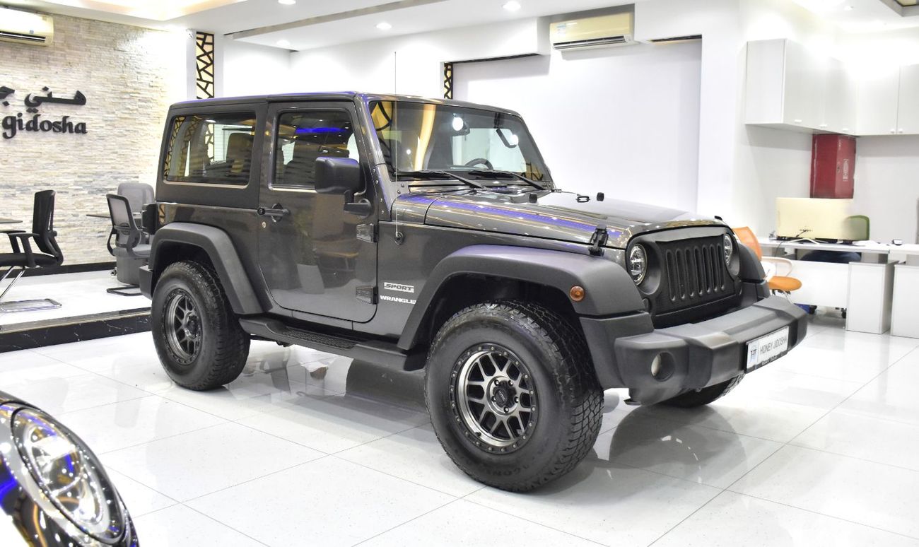 Jeep Wrangler EXCELLENT DEAL for our Jeep Wrangler Sport ( 2017 Model ) in Grey Color GCC Specs