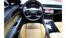 أودي S8 Audi S8 Black Edition Fully Loaded 2020 GCC under Agency Warranty with Flexible Down-Payment