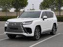 Lexus LX600 Lexus LX 600 twin turbo Model 2025 fuel petrol cylinder 6 white colour outside and interior orange