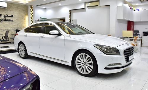 Hyundai Genesis PLATINUM EXCELLENT DEAL for our Hyundai Genesis 3.8 ( 2016 Model ) in White Color GCC Specs