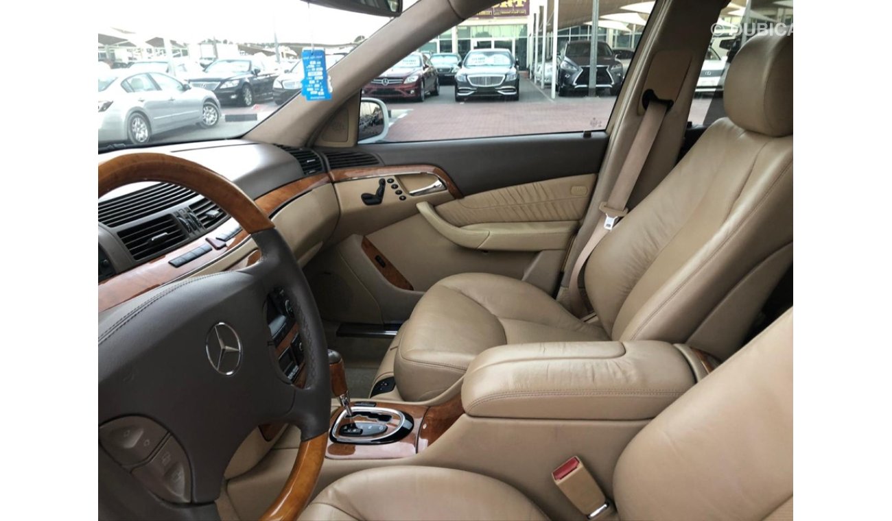 مرسيدس بنز S 350 موديل 2005 خليجيه حاله ممتازه داخليا وخارجيا فال اوبشن ستاير خلفيه  بصمه ودخول بدون مفتاح لارج جلد م