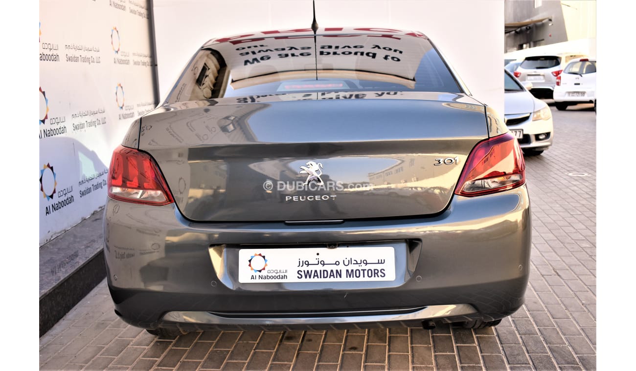 Peugeot 301 1.6L ALLURE 2018 GCC AGENCY WARRANTY UP TO 2023 OR 200,000KM