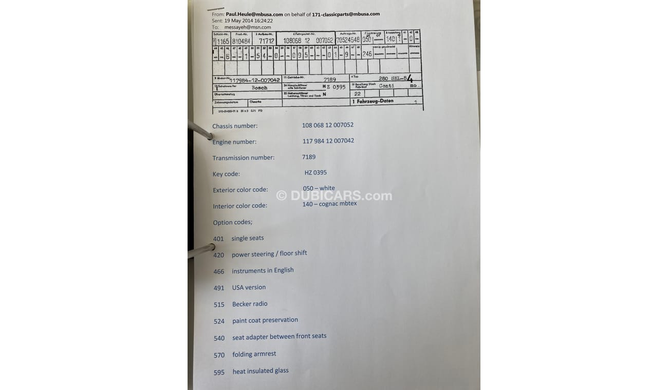 Mercedes-Benz 280 SEL 4.5