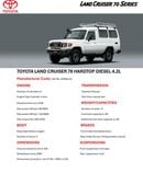 تويوتا لاند كروزر 70 LC78 Hardtop 3 Doors 4.2L Diesel V6 Model 2025