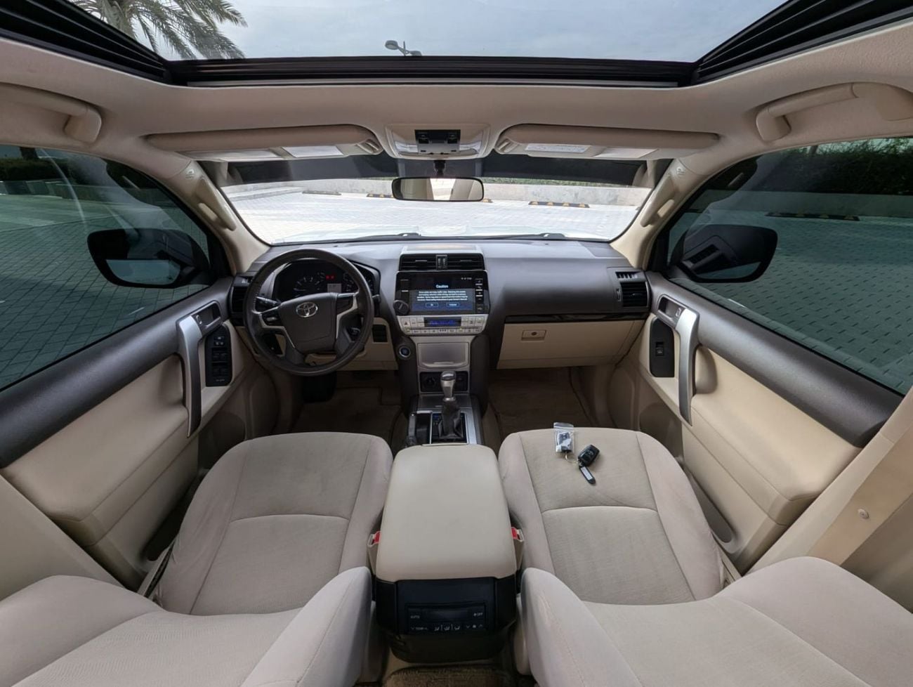 Toyota Prado Toyota Prado 2022 LHD white exterior begie interior