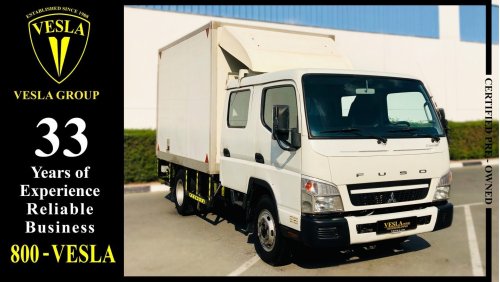 Mitsubishi Canter 4 DOORS + BOX + HYDRAULIC DOOR + 7 SEATERS / GCC / 2017 / UNLIMITED MILEAGE WARRANTY / 1,171 DHS