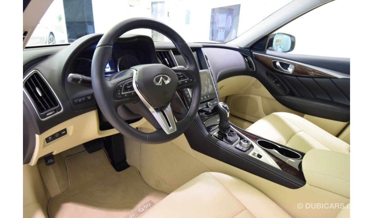 Infiniti Q50 2.0t Luxe 2019 Model with 3 Years or 100,000KM GCC Warranty!!