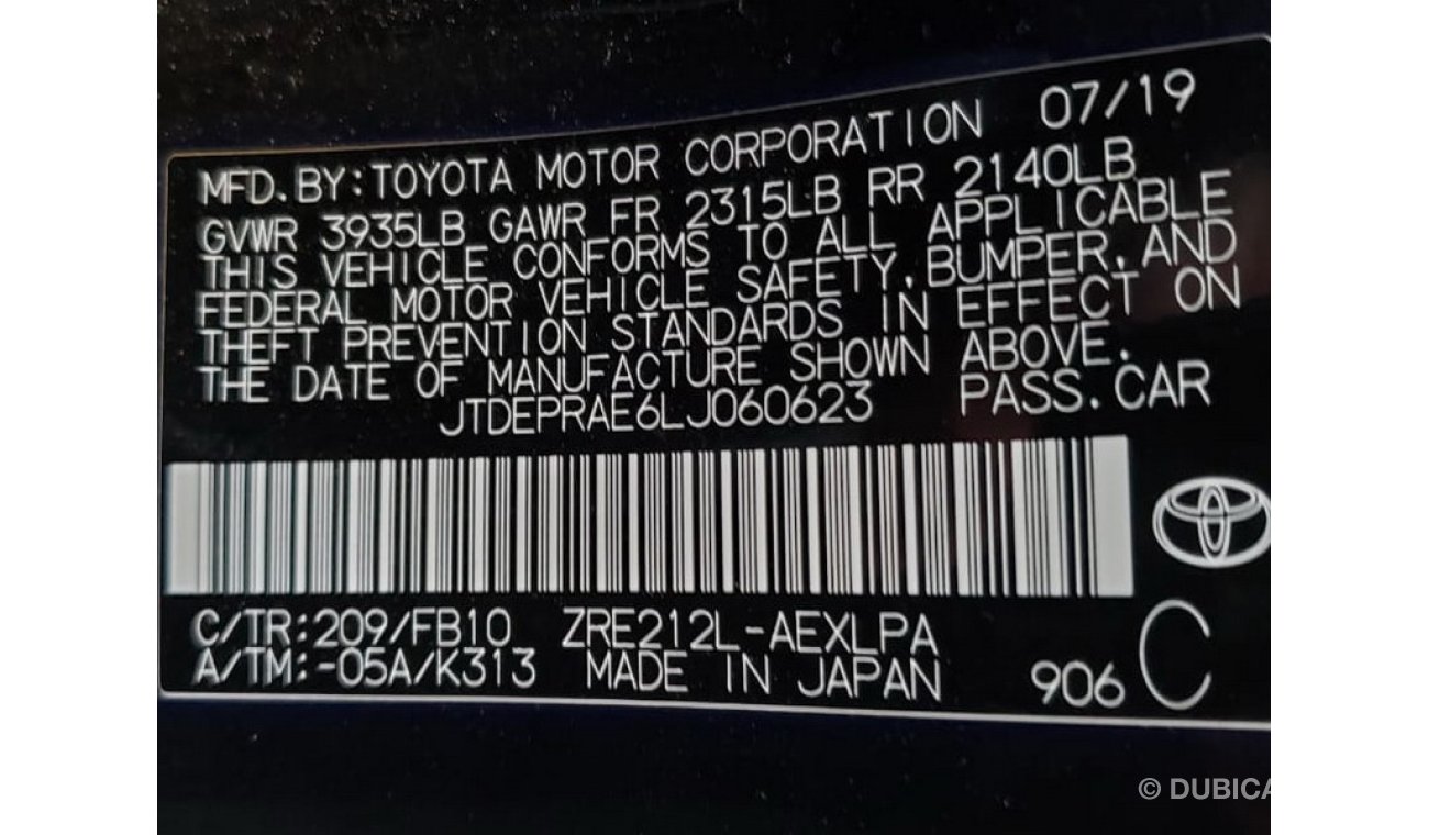 Toyota Corolla AUCTION DATE: 31.7.21