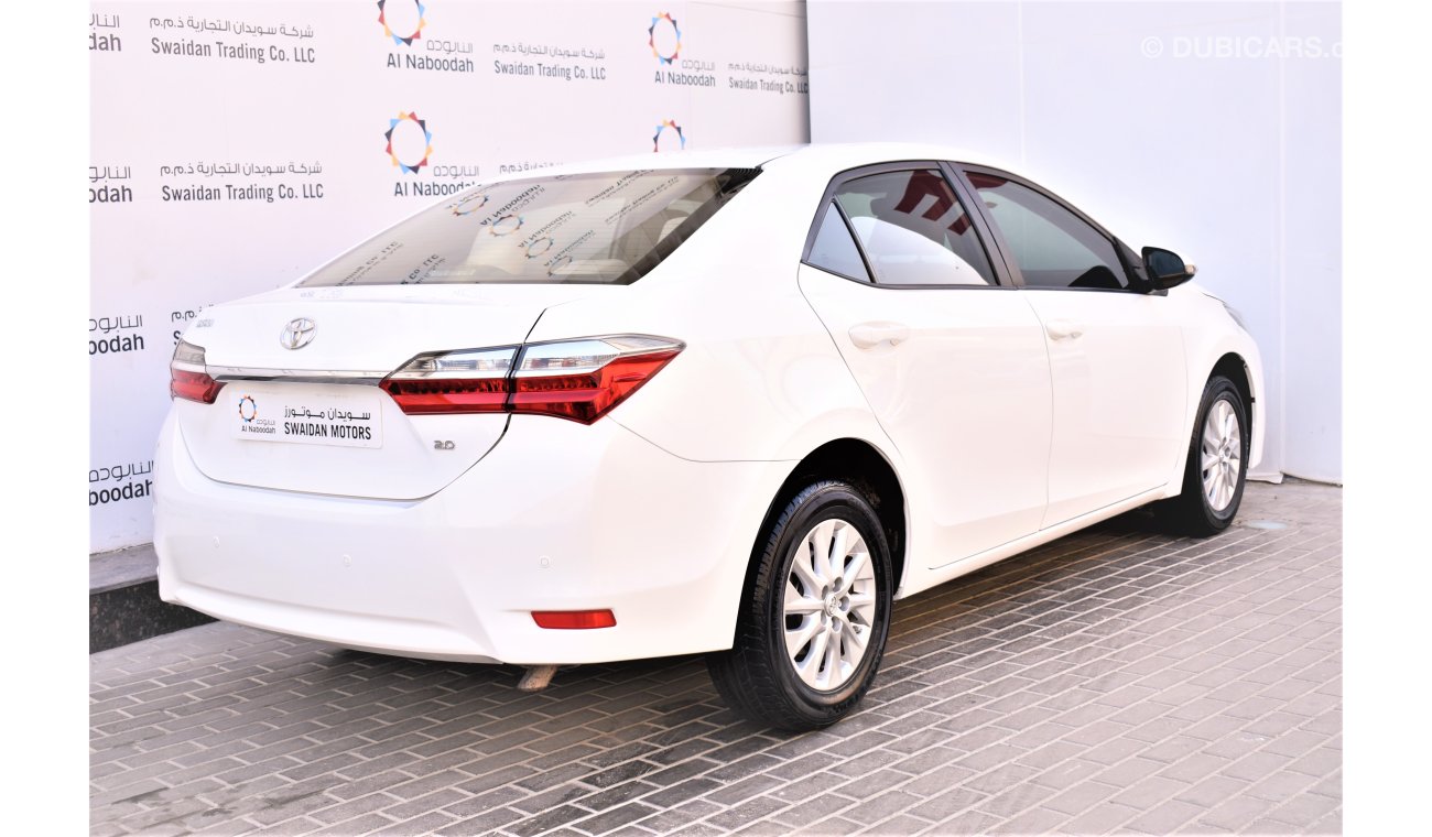 Toyota Corolla 2.0L SE 2018 GCC SPECS