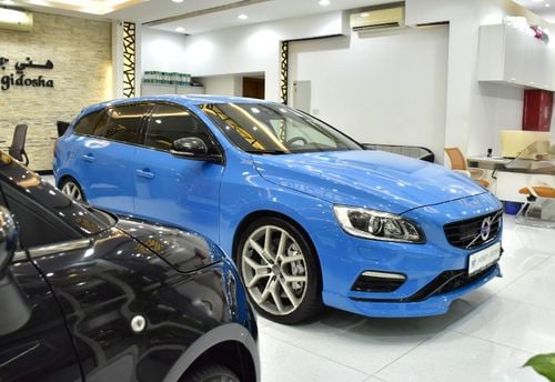 Volvo V60 EXCELLENT DEAL for our Volvo V60 Polestar T6 ( 2016 Model ) in Blue Color GCC Specs