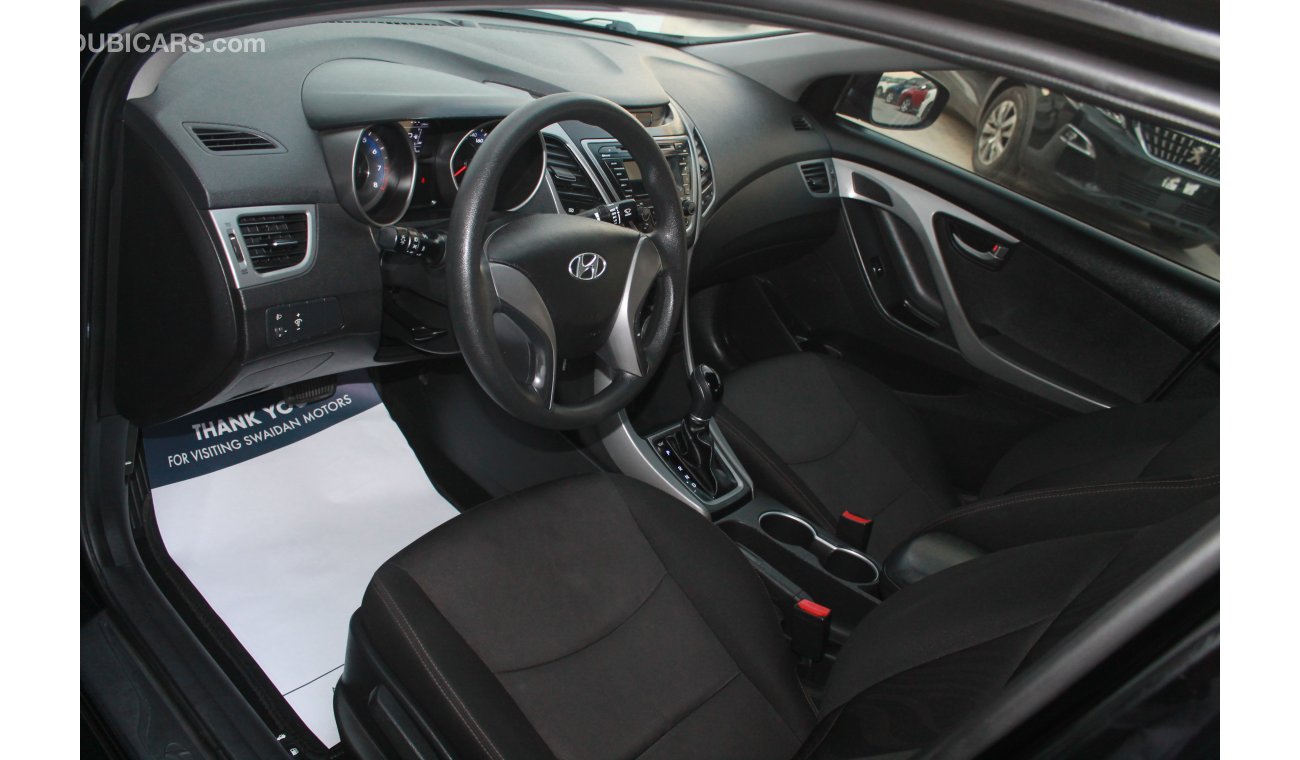 Hyundai Elantra 1.6L 2015  GCC SPECS WITH DEALER WARRANTY AND FREE INSURANCE