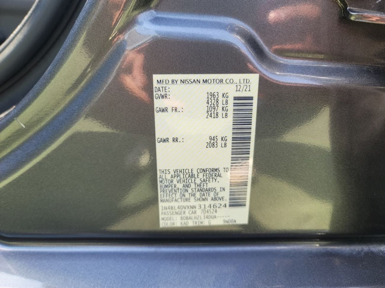 Nissan Altima 2.5 SV