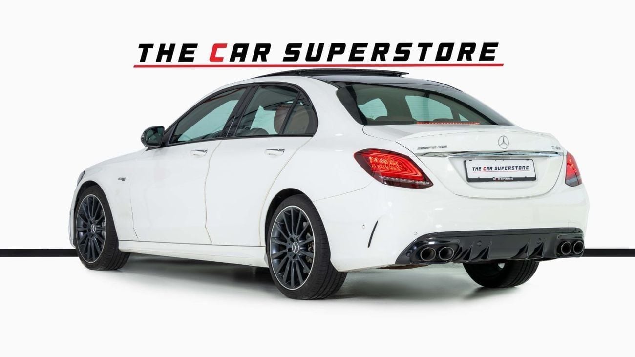 Mercedes-Benz C 43 AMG Std 3.0L 4 Matic-GCC-19 Inch Black Rims-Panoramic Roof-Active Sports Exhaust