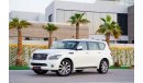 Infiniti QX80 2,351 P.M (4 Years) |  0% Downpayment | Full Option | Immaculate Condition!