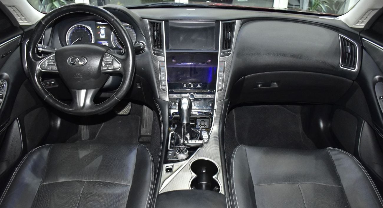 إنفينيتي Q50 EXCELLENT DEAL for our Infiniti Q50 2.0t ( 2016 Model ) in Red Color GCC Specs