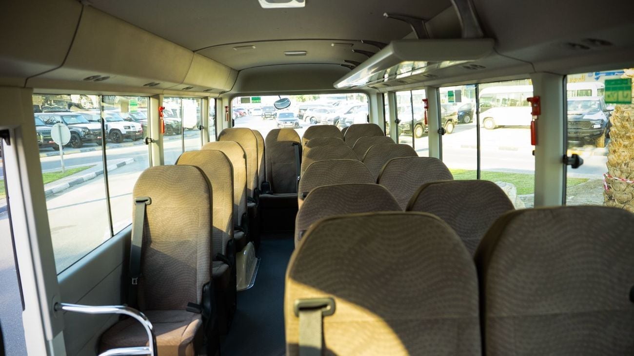 Toyota Coaster 4.0L- White Inside Grey | Export Only