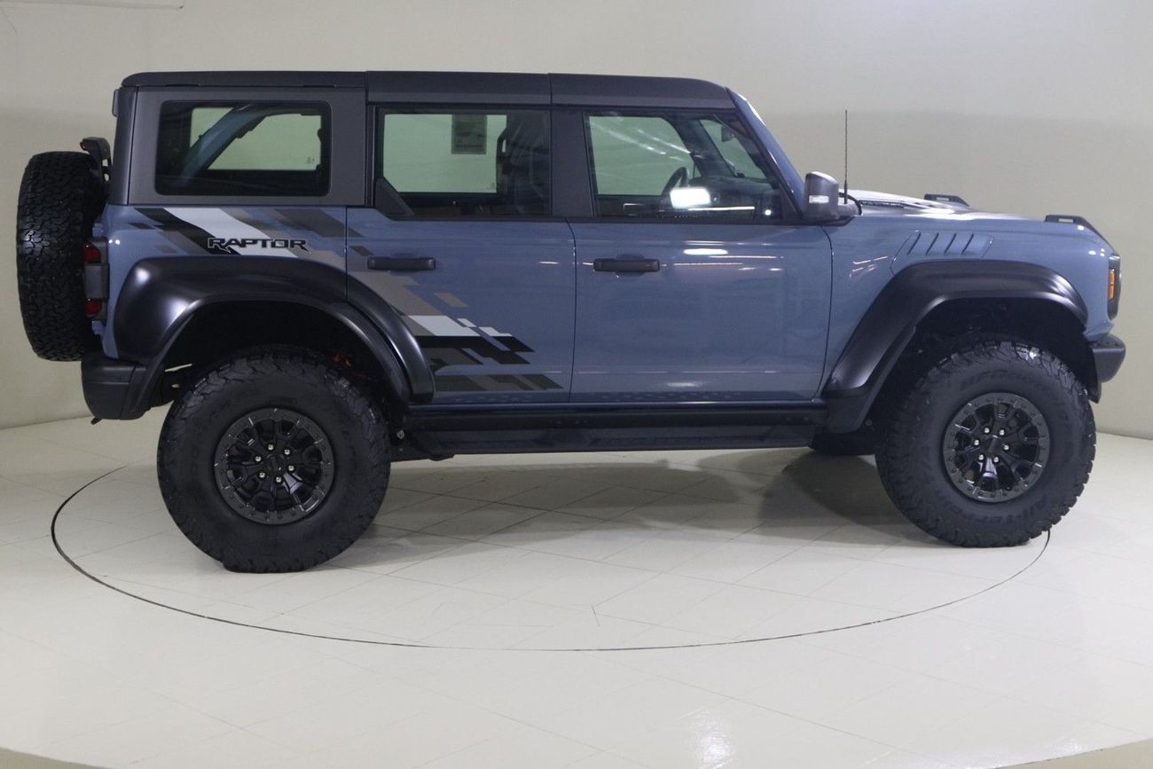 Ford Bronco Raptor B4D4925 BRONCO 4 DOORS RAPTOR 3.0L V6 ECOBOOST W/ ORANGE SBELTS BLACK/BLUE LTHR SSQTCH