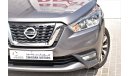 Nissan Kicks AED 1035 PM | 0% DP | 1.6 SV GCC WARRANTY